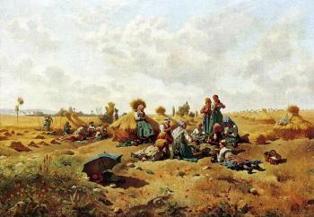 丹尼爾 李奇微爵士 Peasants Lunching in a Field